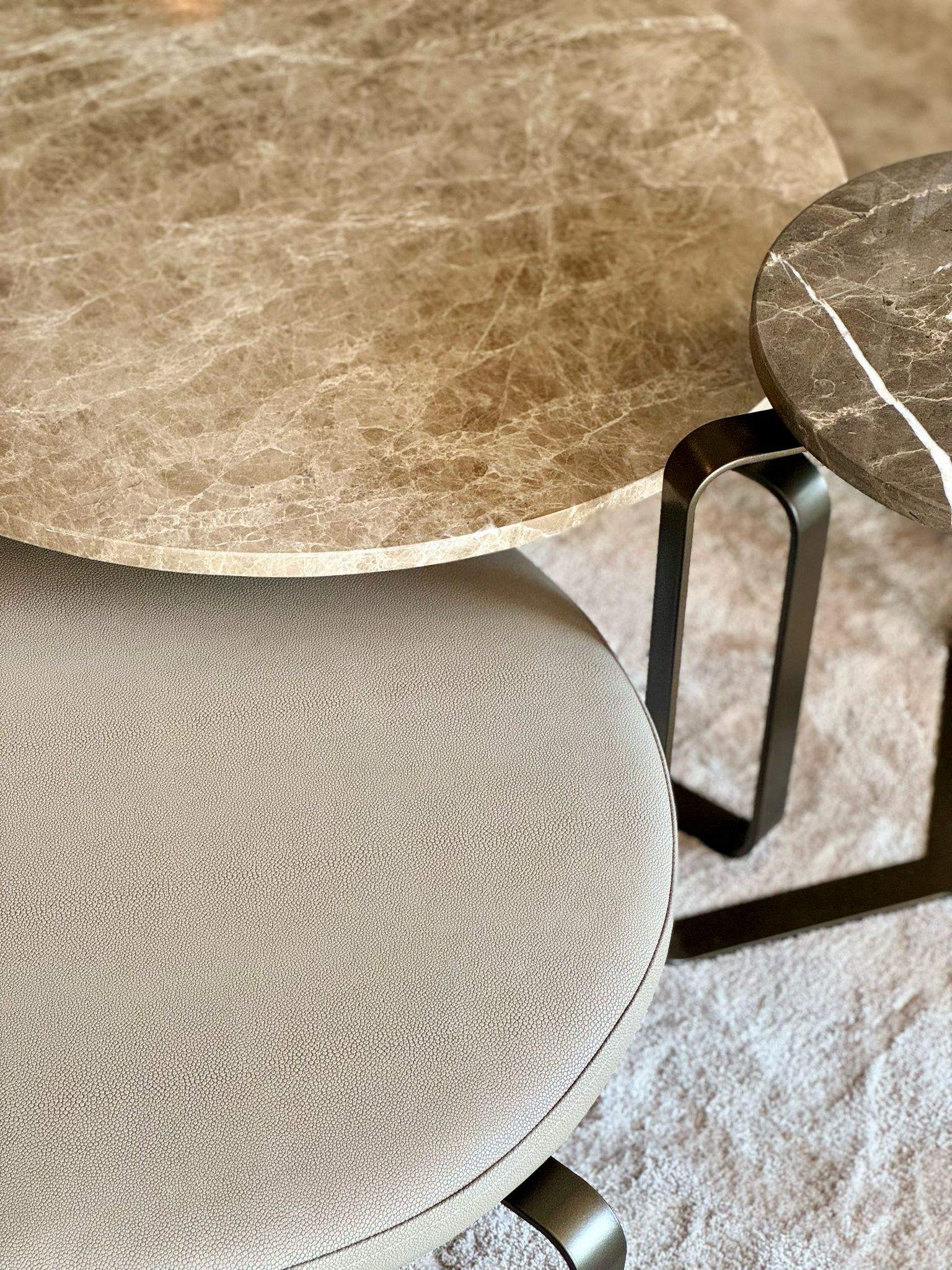 Duran Lora Salontafel Marmer 80 cm - Afbeelding 2