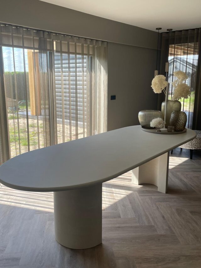 Eettafel Beton cire 280x100cm