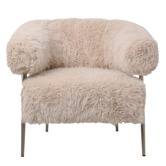 Fauteuil Beige Harig