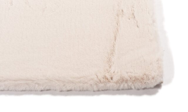 Vloerkleed Faux Fur Ecru Rond 160cm