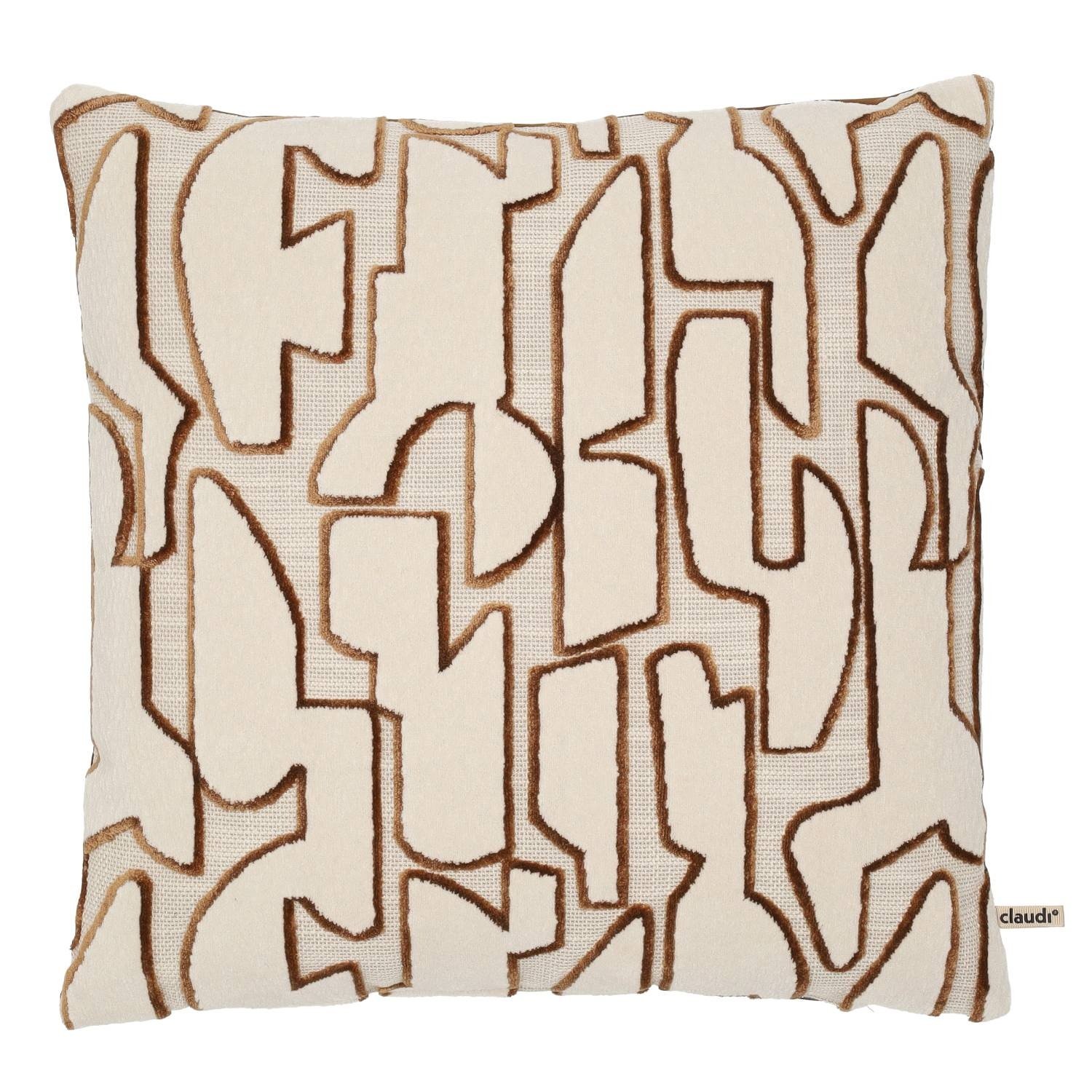 Claudi Kussen Seraq Off white/Chocolate 50 x 50 cm