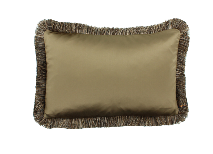 Claudi Kussen Dark Gold Dafne + Fringe Bronze 30x45cm