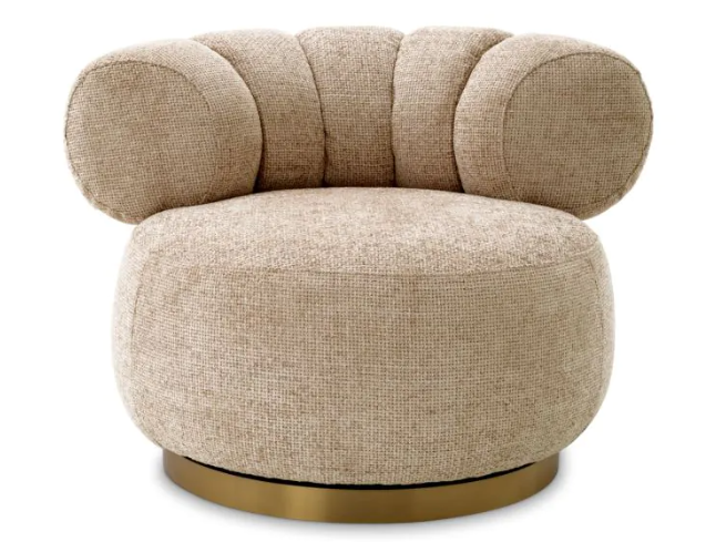 Draaifauteuil Phedra Eichholtz Sand