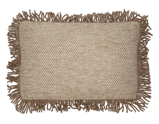Silense 40x60cm Natural + Bullion Fringe Cappuccino (2 Sides)