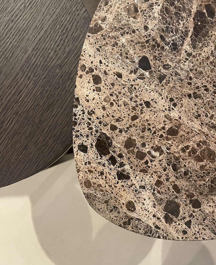 Side Table Brown Marble Organic - Afbeelding 2