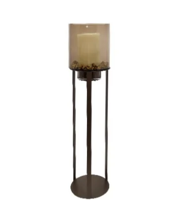 Windlicht Staanders Open Brown S