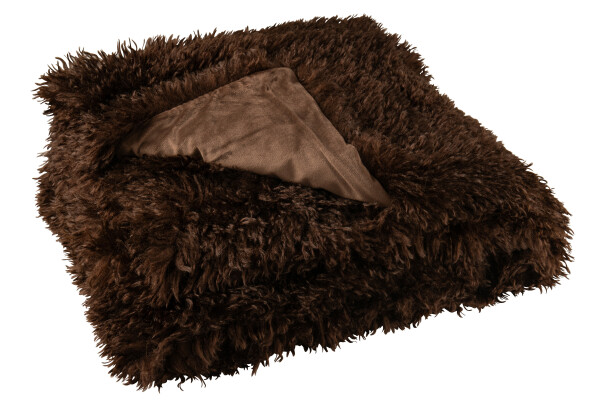 Plaid Faux Fur Donker Bruin